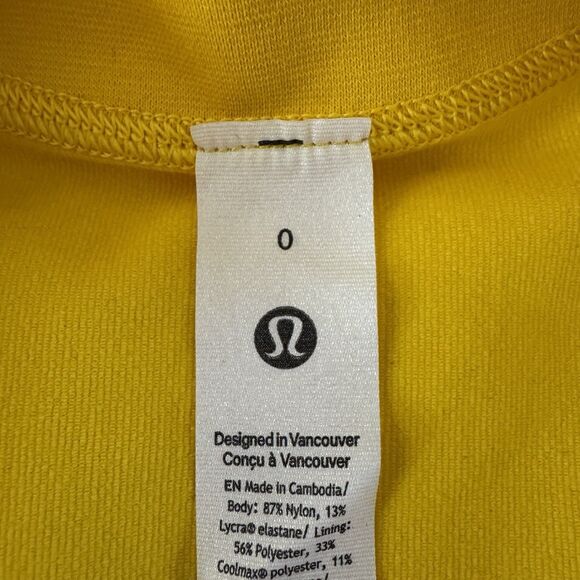 Lululemon Define Jacket Luon Maize Yellow Women’s Size 0 Full Zip Yoga Gym NWT - Picture 6 of 11